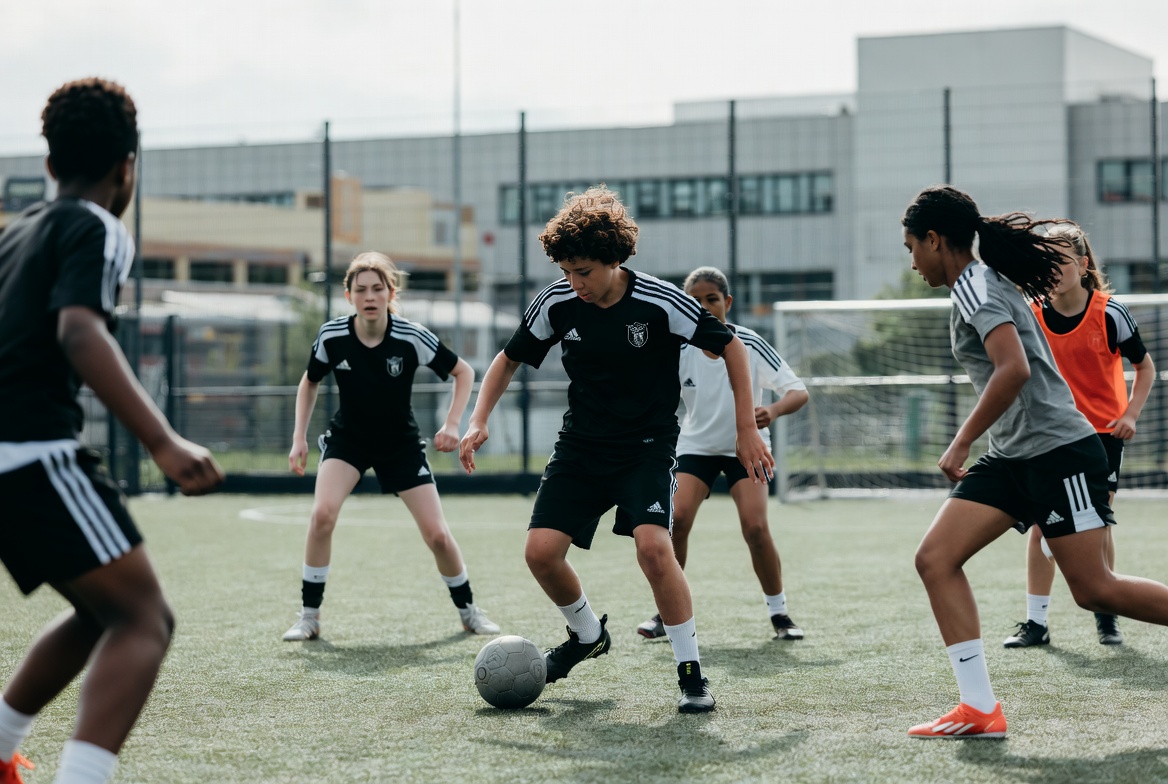 Young person taking part in outdoor sports support